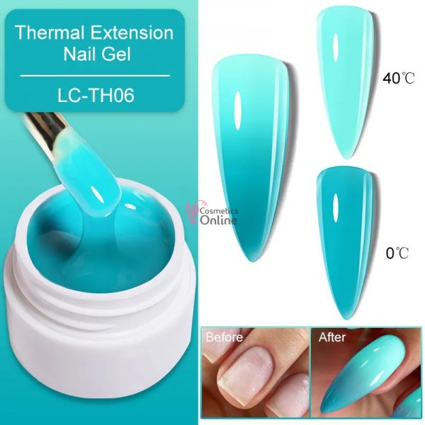 Gel Termic UV / LED LILYCUTE Thermal pentru unghii de 8g Cod LC-TH006 Blue Sky-Caribbean Sea